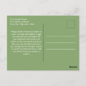 ハッピーイースターエレガントスクリプトファパーソナライズされたミリ ポストカード (裏面)