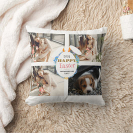 ハッピーイースターエレガント耳エッグスファミリー4枚の写真 クッション