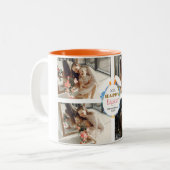 ハッピーイースターエレガント耳エッグスファミリー4枚の写真 ツートーンマグカップ (正面左)