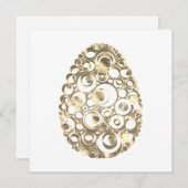 ハッピーイースターエレガント金ゴールドルイースターエッグ シーズンカード (正面/裏面)
