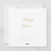 ハッピーイースターエレガント金ゴールドルイースターエッグ シーズンカード (裏面)