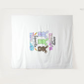 ハッピーイースターオールバニーお気に入りの先生ラビ タペストリー (正面(横))