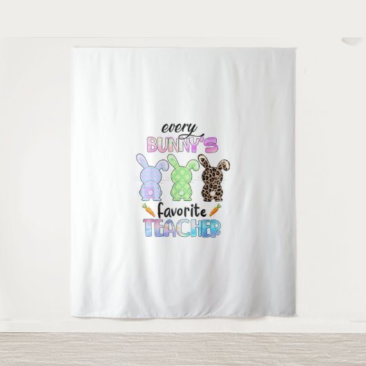 ハッピーイースターオールバニーお気に入りの先生ラビ タペストリー (正面)