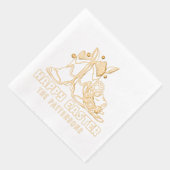 ハッピーイースターカウボーイブーツウェスタンパーソナライズされた 箔ナプキン (右)