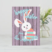 ハッピーイースターカスタムの可愛い色卵バニー シーズンカード (スタンド正面)