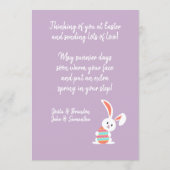 ハッピーイースターカスタムの可愛い色卵バニー シーズンカード (裏面)