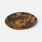 ハッピーイースターカスタムウサギイヤーパーソナライズされたプレート ペーパープレート (アングル)