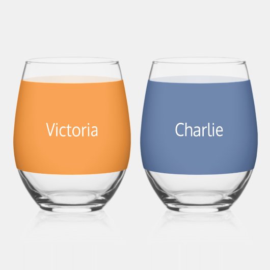 ハッピーイースターカスタムセット2ステムレスワイングラス ステムなしワイングラス (裏面)