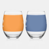 ハッピーイースターカスタムセット2ステムレスワイングラス ステムなしワイングラス (左)