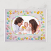 ハッピーイースターカスタムファミリー写真はがき シーズンポストカード (正面)