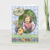 ハッピーイースターカスタムフォトバンニー&エッグ シーズンカード (正面)