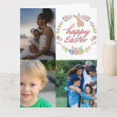 ハッピーイースターカスタム3フォトコラージュ カード (正面)