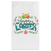ハッピーイースターカラフルイースターエッグスモール抱き枕 スモールペーパーバッグ (裏面)