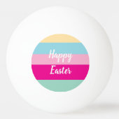 ハッピーイースターカラフルストライプパターン 卓球ボール (裏面)