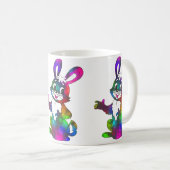 ハッピーイースターカラフルバニーマグチョコレート付き コーヒーマグカップ (正面右)