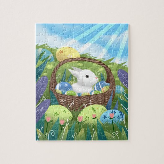 ハッピーイースターカラフルバ飾ニエッグ ジグソーパズル (縦)
