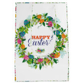 ハッピーイースターカラフルフラワーズ&エッグリース ミディアムペーパーバッグ (裏面)