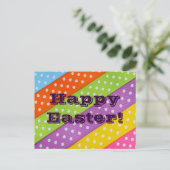 ハッピーイースターカラフルリボン シーズンポストカード (スタンド正面)