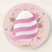 ハッピーイースターカラフル卵 コースター (正面)