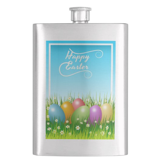 ハッピーイースターカラフル卵 フラスク (正面)