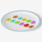 ハッピーイースターカラフル卵 ペーパープレート (アングル)