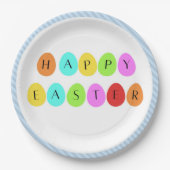 ハッピーイースターカラフル卵 ペーパープレート (正面)