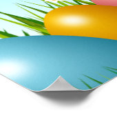 ハッピーイースターカラフル卵 ポスター (角)