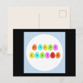 ハッピーイースターカラフル卵 ポストカード (正面/裏面)