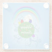 ハッピーイースターカラフル惑星 ガラスコースター (裏面)