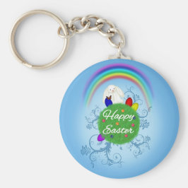 ハッピーイースターカラフル惑星 キーホルダー