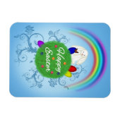 ハッピーイースターカラフル惑星 マグネット (横)