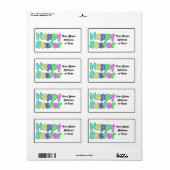 ハッピーイースターカラフル文字デザイン ラベル (フルシート)