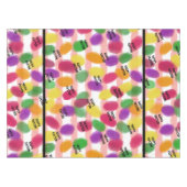 ハッピーイースターカラフル豆水色 テーブルクロス (正面(横))