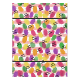 ハッピーイースターカラフル豆水色 テーブルクロス