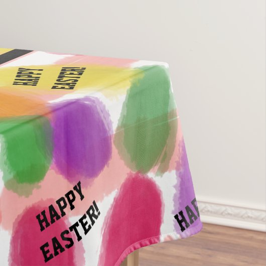 ハッピーイースターカラフル豆水色 テーブルクロス (インサイチュ)
