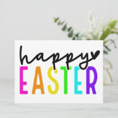 ハッピーイースターカラフル パーソナライズされた シーズンカード (スタンド正面)