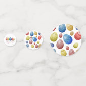 ハッピーイースターカラフル- Eggsテーブル分散プレゼント コンフェッティ (裏面)