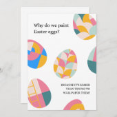 ハッピーイースターカードとジョークおもしろい付き シーズンカード (正面/裏面)