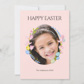 ハッピーイースターカードとフローラフォトフレーム シーズンカード (正面)