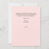 ハッピーイースターカードとフローラフォトフレーム シーズンカード (裏面)