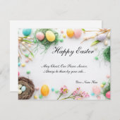 ハッピーイースターカードバイスタッドグレーズ サンキューカード (正面/裏面)