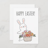 ハッピーイースターカード サンキューカード (正面/裏面)