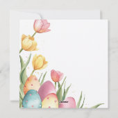 ハッピーイースターカード、ハッピー春の花 シーズンカード (裏面)