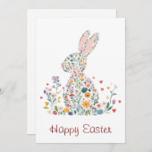 ハッピーイースターカード 招待状 (正面/裏面)