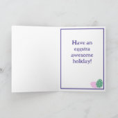 ハッピーイースターカード – Eggs & Bunny Ears – 任意の色 案内状 (内部)