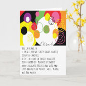 ハッピーイースターカード/Jelly Beansのパーソナライズ、名詞 カード (黄色い花)