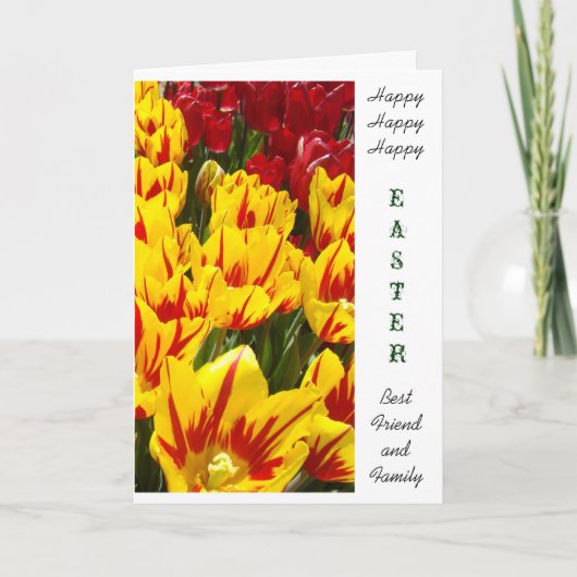 ハッピーイースターカー最高のドのフレンドと家族の挨拶 シーズンカード (正面)