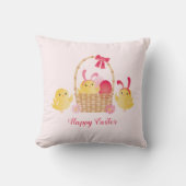 ハッピーイースターガーリーチクスクピンク クッション (正面)