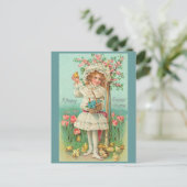 ハッピーイースターガールヴィンテージ シーズンポストカード (スタンド正面)