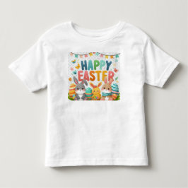 ハッピーイースターキッズウェア トドラーTシャツ